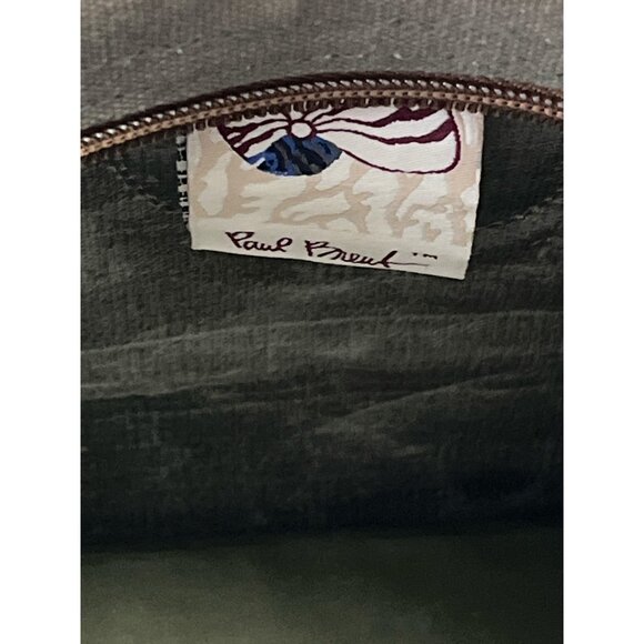 Paul Brent Tropical Canvas Tote Bag – Missing Zipper Pull – Palm Trees, Sailboat - Picture 4 of 5